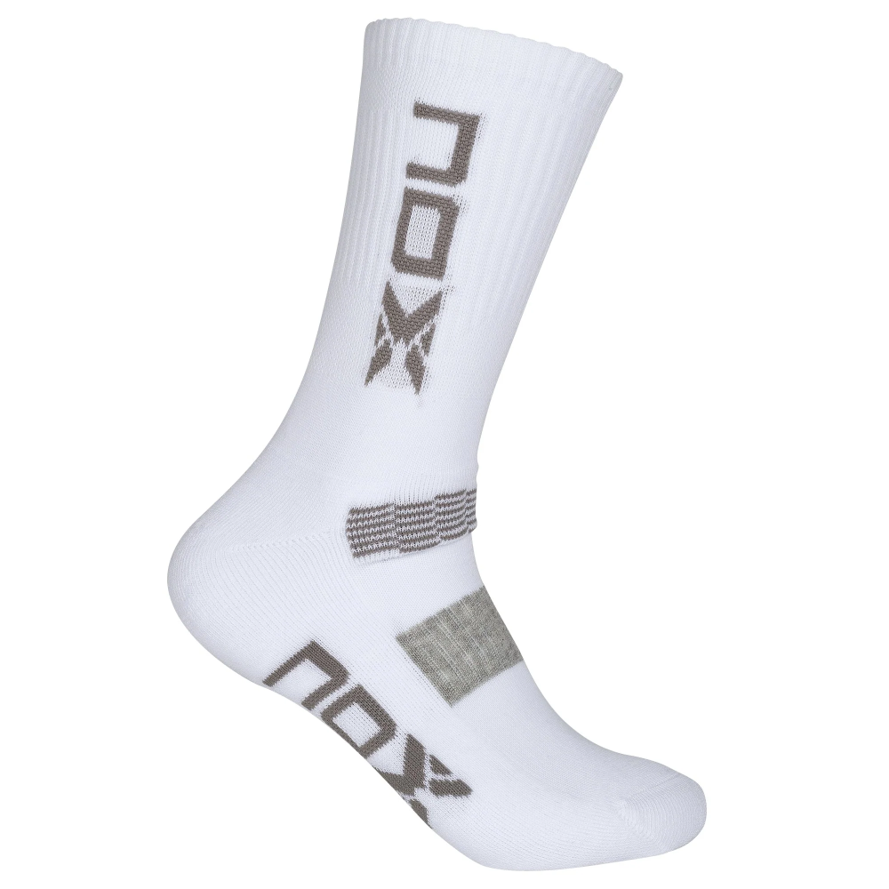 Calcetines Técnicos Nox Media Caña Blanco/Gris