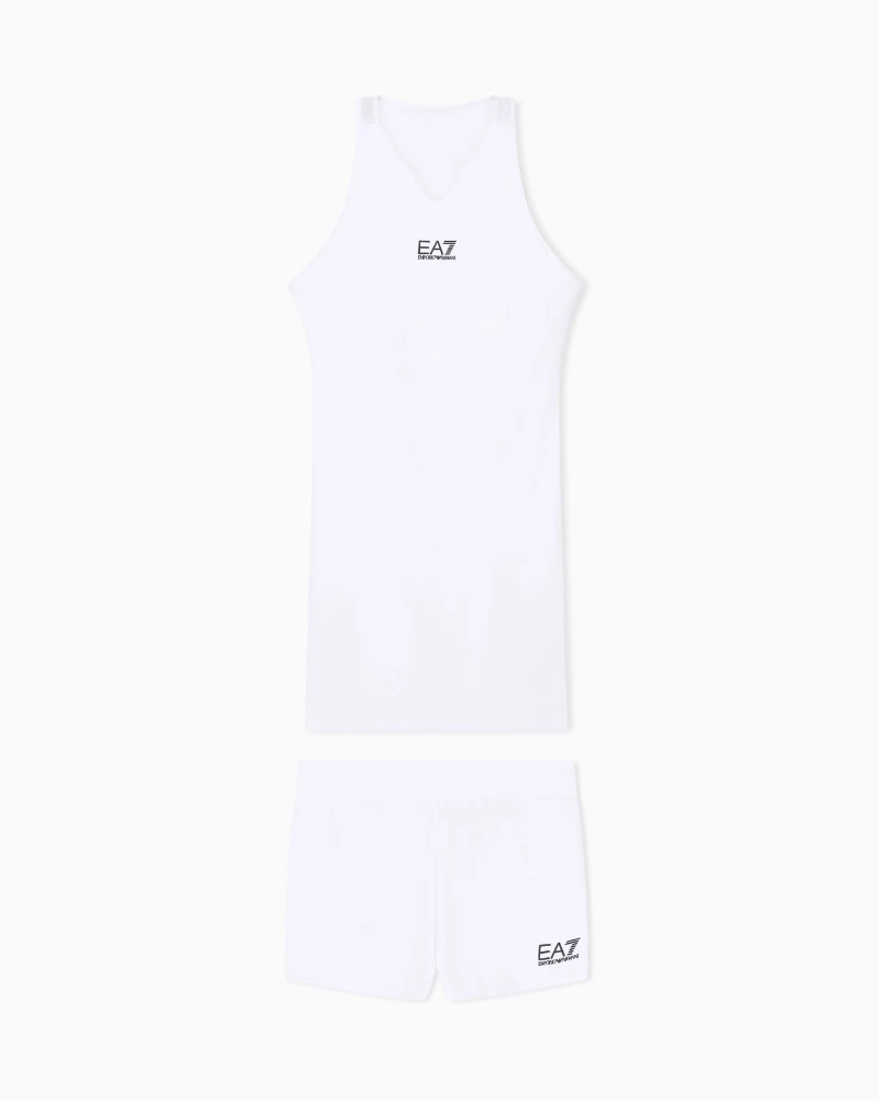 Vestido EA7 tennis Pro Ventus7 Blanco