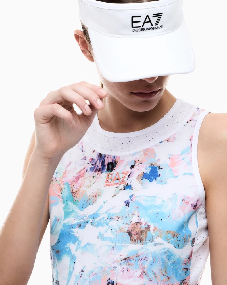 Vestido EA7 Ventus7 Blanco Fancy - Imagen 2