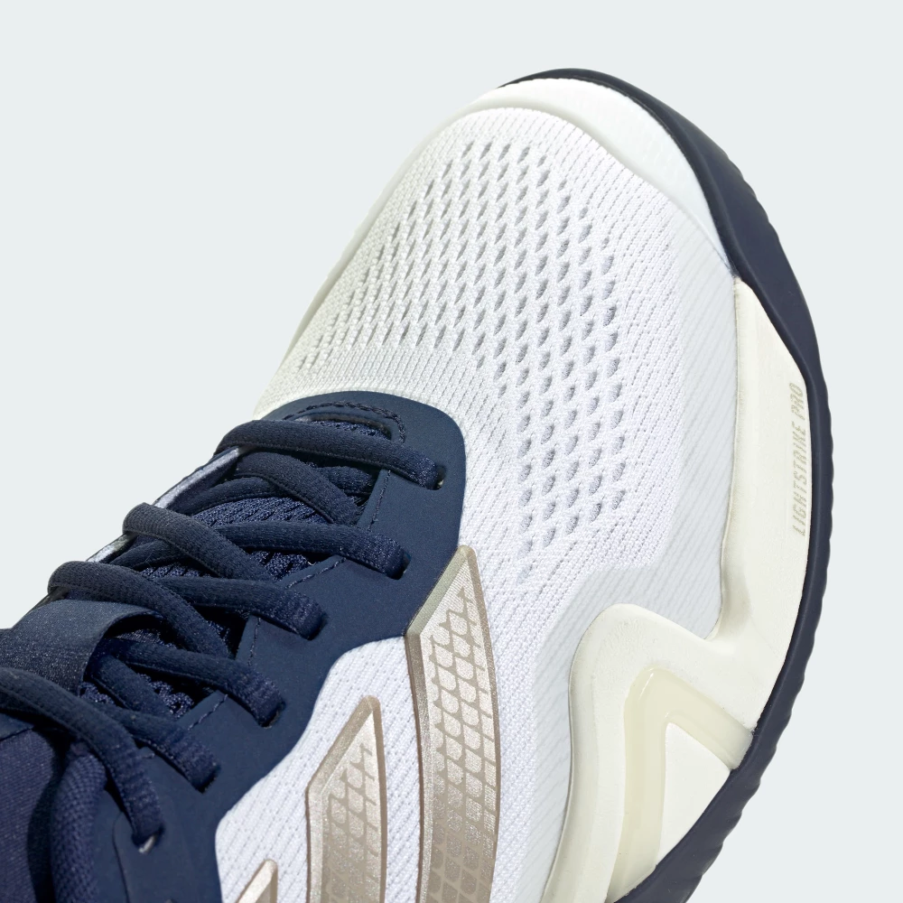 Calzado Adidas Barricade 14 Arcilla Blanco y Azul - Imagen 4