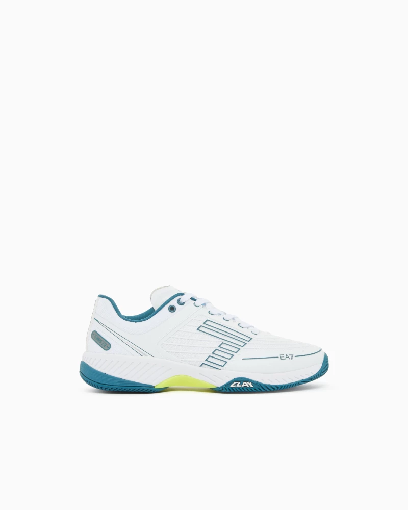 Calzado Unisex EA7 Arcilla y Padel Blanco