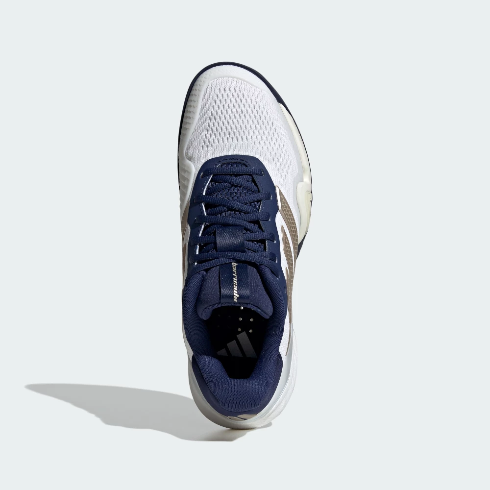 Calzado Adidas Barricade 14 Arcilla Blanco y Azul - Imagen 5