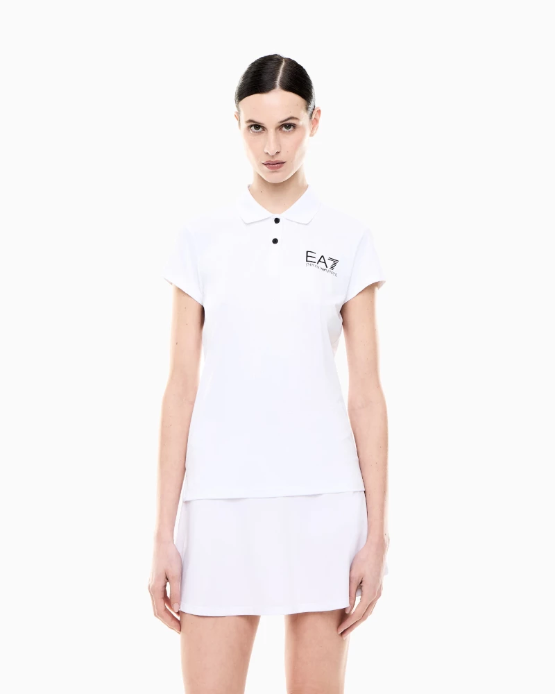 Polo Mujer EA7 Ventus7 Blanco - Imagen 4