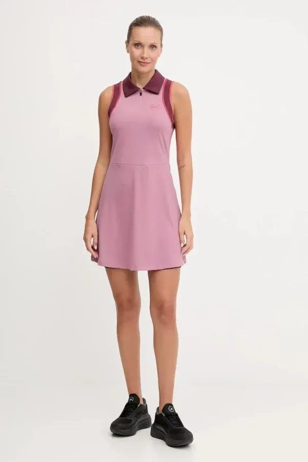 Vestido EA7 TENNIS PRO FREESTYLE Polo Bordeaux - Imagen 3