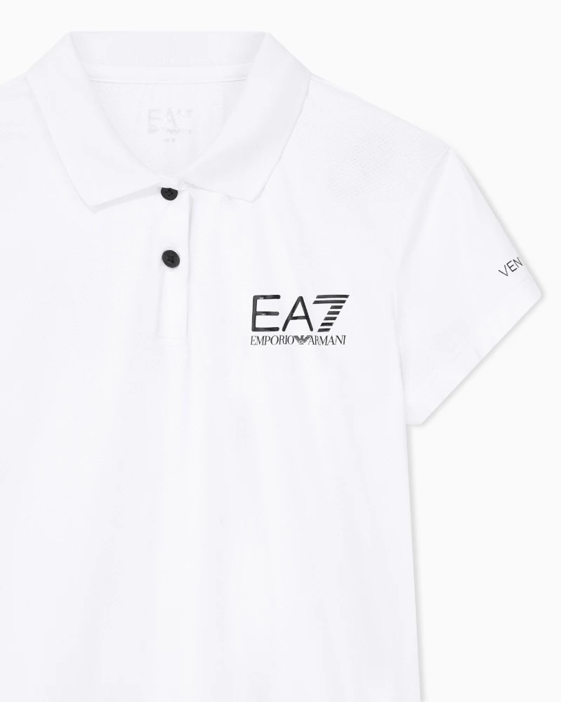 Polo Mujer EA7 Ventus7 Blanco - Imagen 2