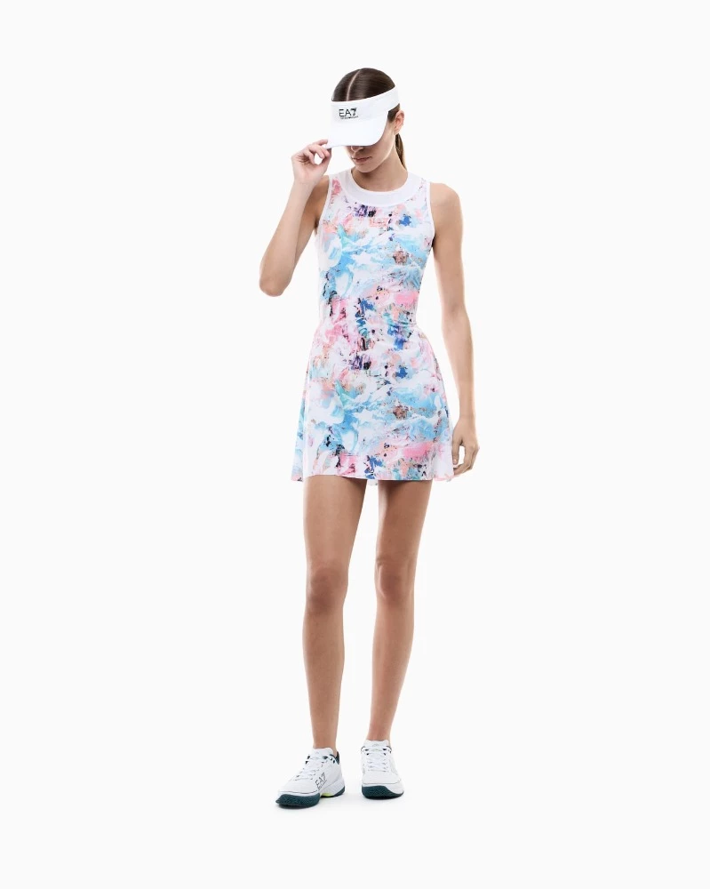 Vestido EA7 Ventus7 Blanco Fancy - Imagen 3