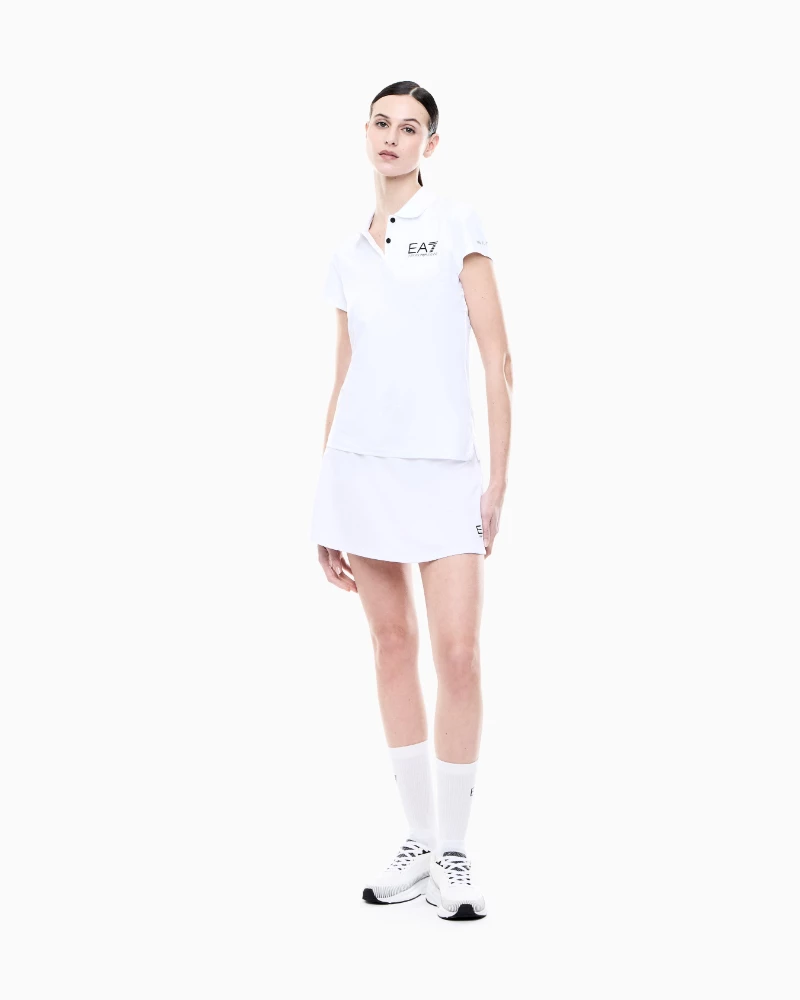Polo Mujer EA7 Ventus7 Blanco - Imagen 6