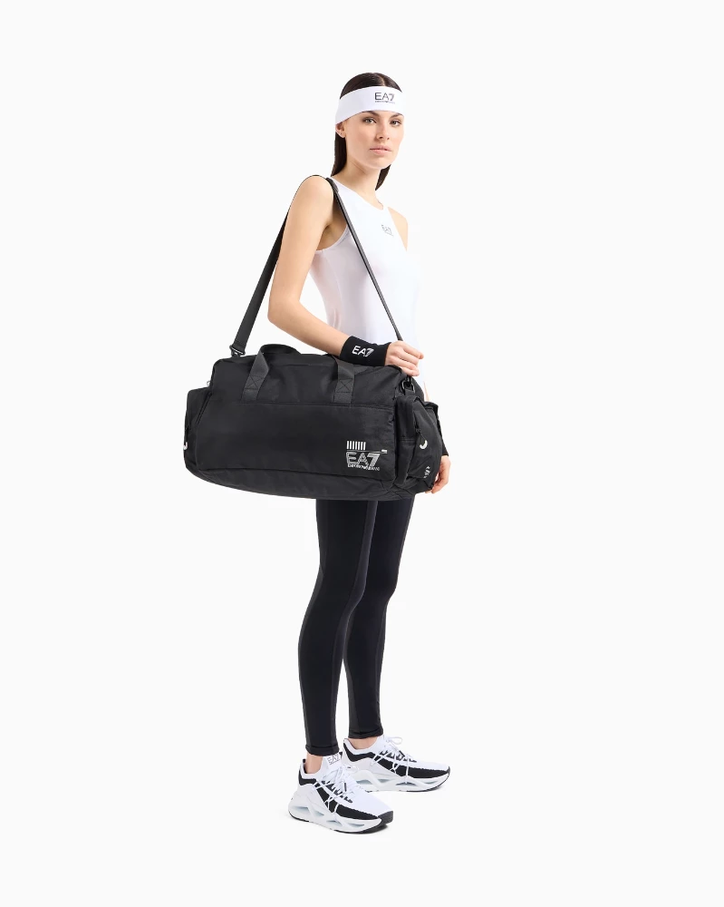 Top EA7 Ventus7 Cuello Redondo Tennis Pro Blanco - Imagen 4