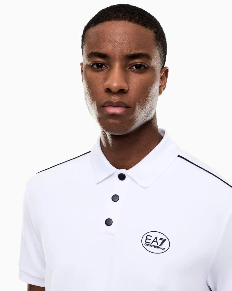 Polo EA7 Ventus7 Tennis Pro Hombre Blanco - Imagen 2