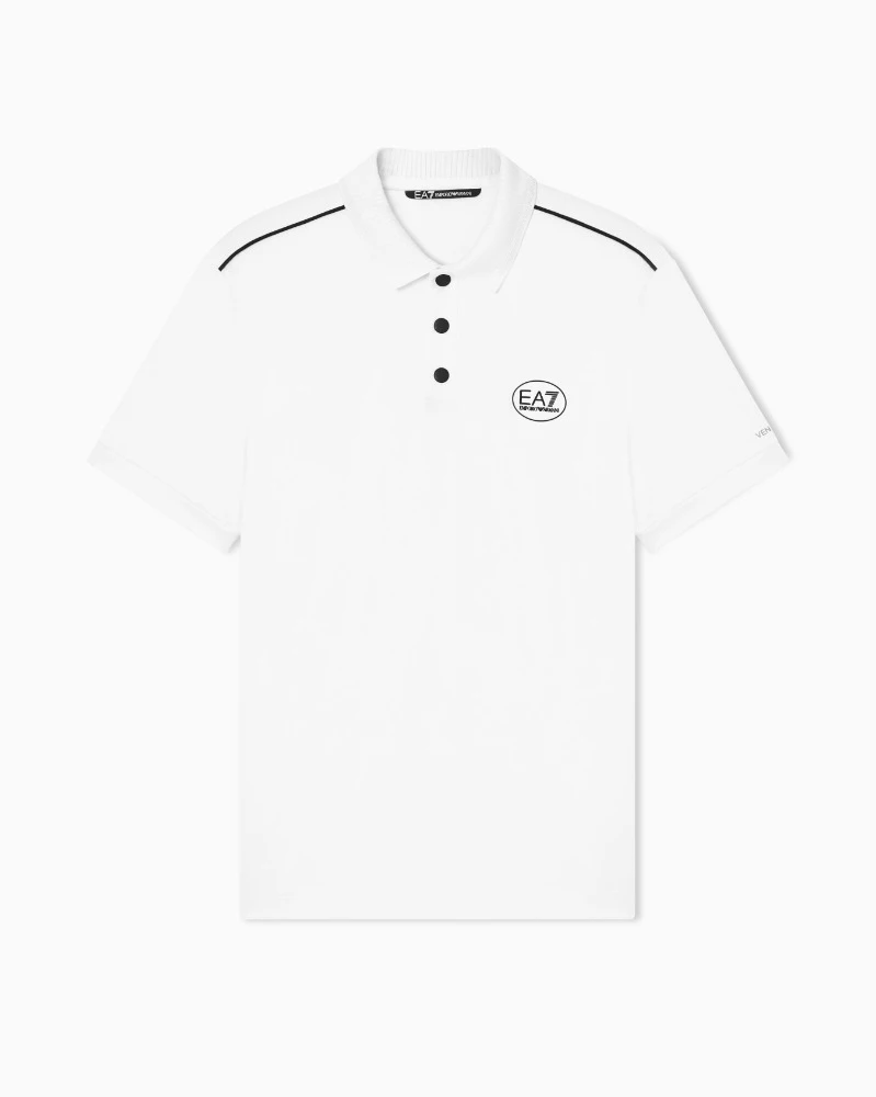 Polo EA7 Ventus7 Tennis Pro Hombre Blanco