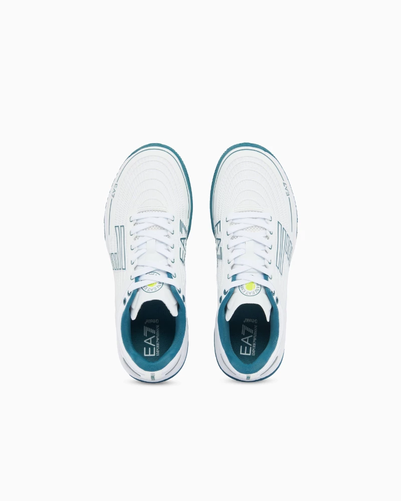 Calzado Unisex EA7 Arcilla y Padel Blanco - Imagen 4