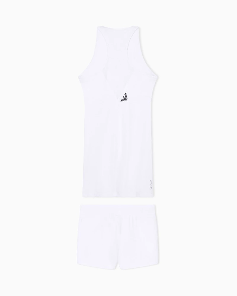 Vestido EA7 Ventus7 Sin Mangas Tennis Pro Blanco - Imagen 2