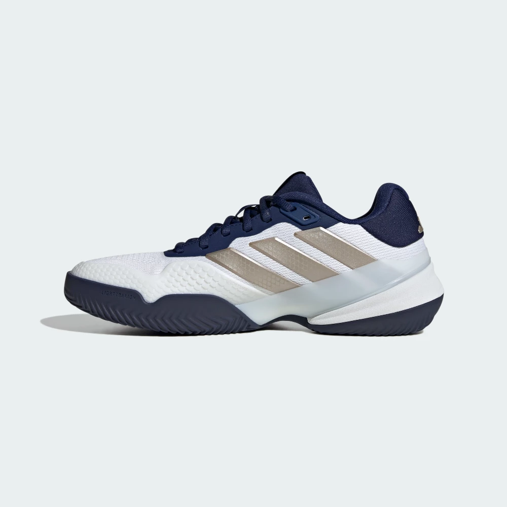 Calzado Adidas Barricade 14 Arcilla Blanco y Azul - Imagen 2