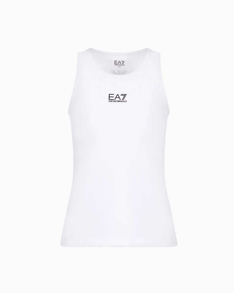 Top EA7 Ventus7 Cuello Redondo Tennis Pro Blanco